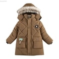 thumbnail image 2 of Liyamei Kids Hooded Padded Jacket with Zipper for Winter Warm Fashion Coat Size 7-8 Years, 2 of 5