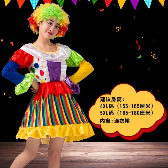 Halloween Payaso Ropa Femenina Adulto Mascarada Fiesta Pettiskirt Disfraz Etapa Mágica Traje Props