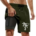 thumbnail image 4 of Shorts for Men Swim Trunks with Compresssion Liner Inseam Board Shorts Bathing Suit with Pockets Mens Beach Shorts, 4 of 4