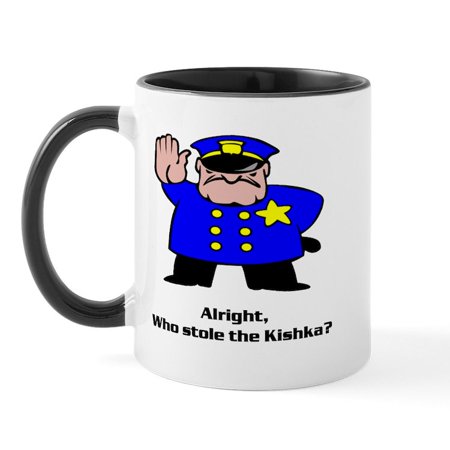 

CafePress - Alright Who Stole The Kishka Mug - 11 oz Ceramic Mug - Novelty Coffee Tea Cup