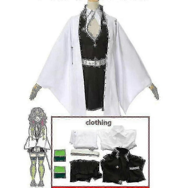 Adult Kids Demon Slayer Kimetsu No Yaiba Anime Kimono Kanroji Mitsuri Costume Kisatsutai Women Halloween Clothes-c