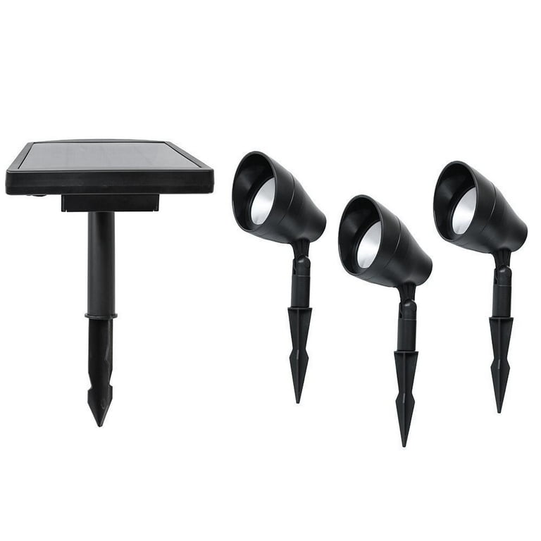 Solar Black LED Spotlight with Remote Panel (3-Pack) Solar Black LED Spotlight with Remote Panel (3-Pack)