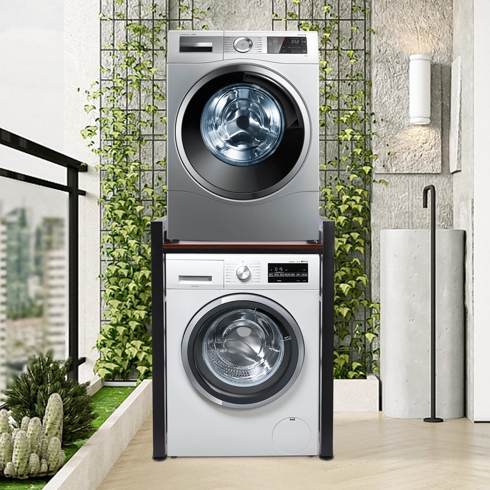 105cm Modern Washer&Dryer Rack Floor Mount Washer and Dryer Storage Shelf Organizer Rack for Bathroom