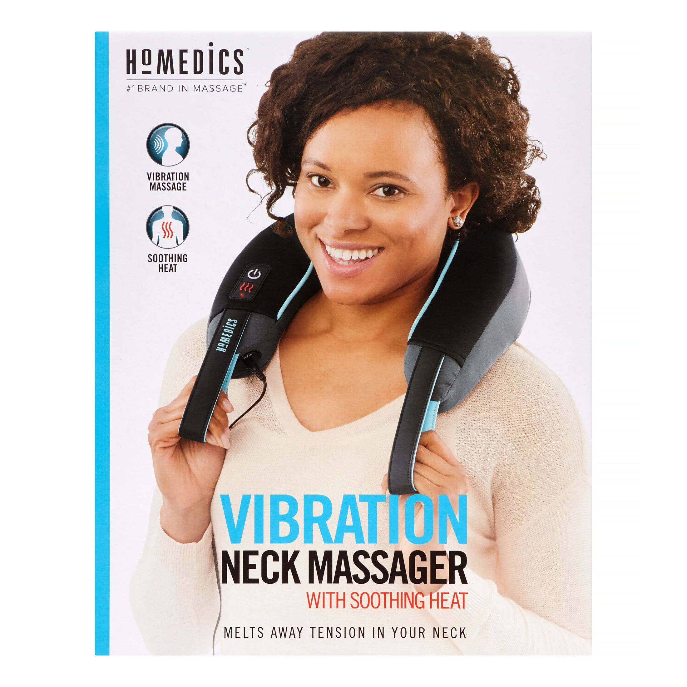Homedics Heated Vibration Neck Massager, Multi Speed 