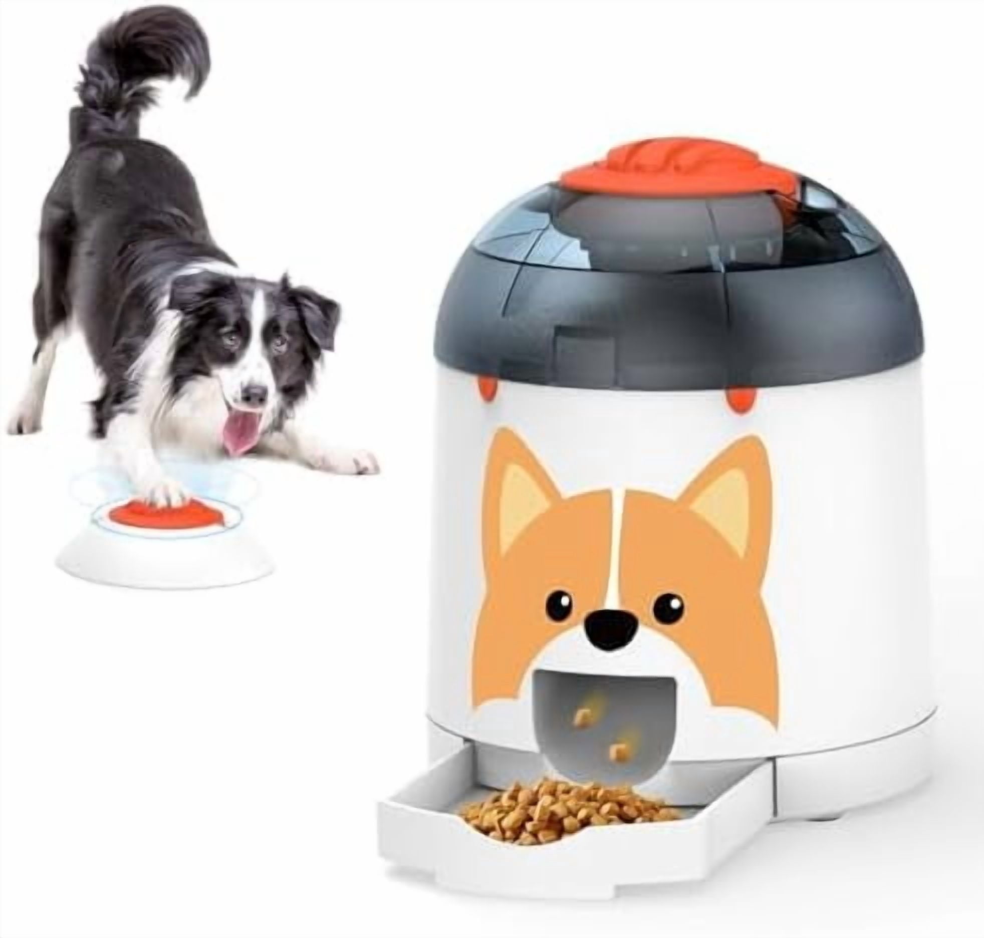 Dog Puzzle Feeder Toy, Interactive IQ Training, Electronic Treat Dispenser, Automatic Rechargeable with Remote Control for Food Dispensing, All Breeds, 280ml Capacity
