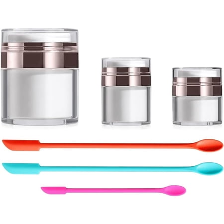 Airless Pump Bottles with Silicone Spatula Rose Gold