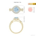 thumbnail image 5 of ANGARA Natural 1.12 ct Aquamarine Crossover Shank Cocktail Ring with Halo in 14K Yellow Gold for Women (Size-7mm) | March Birthstone, Anniversary, Jewelry Gift for Women | Natural Aquamarine Ring, 5 of 10