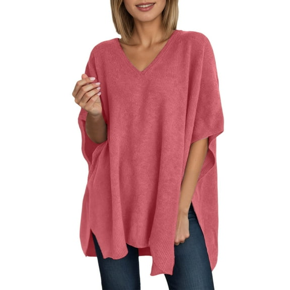 Sweaters for Women Trendy Womens Fall Tops Pullover Sweater With Batwing Sleeves Stylish Knit Cardigan for Everyday Wear And Layering