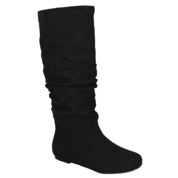 flat slouch boot
