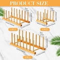 thumbnail image 2 of Estante para platos de madera, soporte para platos, Zopeal, 18 unidades, 2 of 7