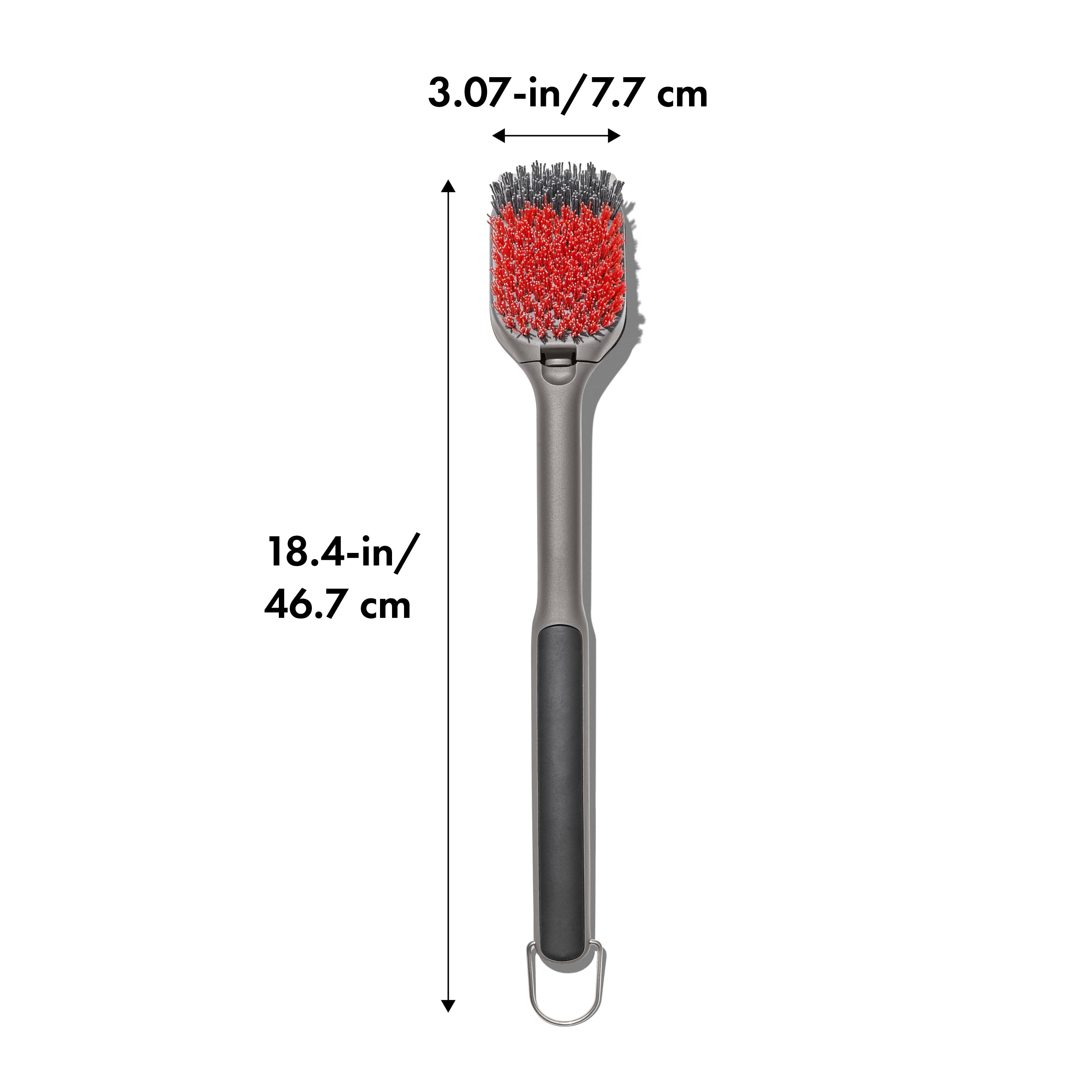 OXO Softworks Grilling Nylon 18.4" Cleaning Grill Brush, Grey