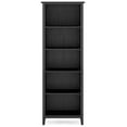 thumbnail image 4 of Artisan 72 inch x 26 inch Solid Wood Contemporary 5 Shelf Bookcase in Black, 4 of 10