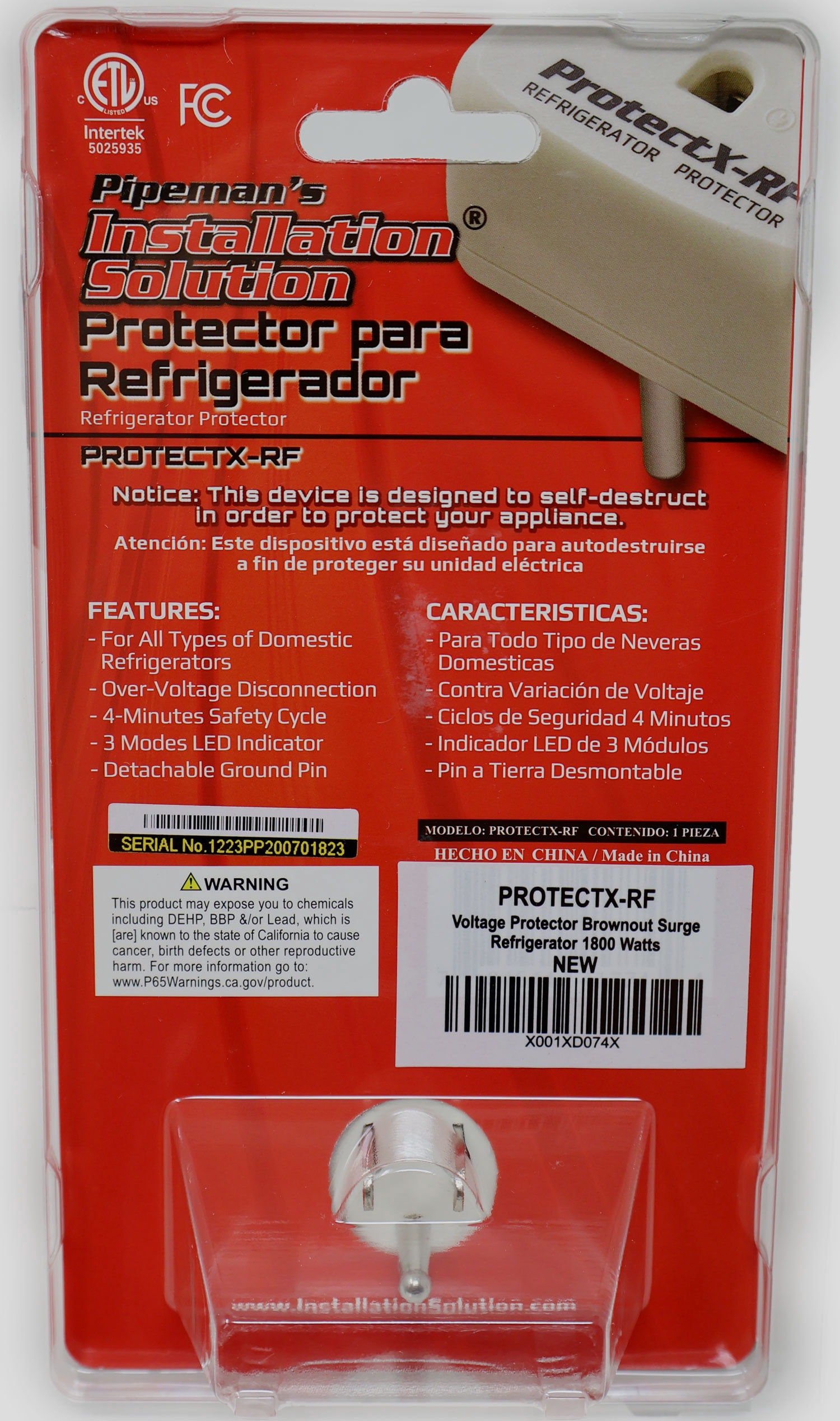2-Pack 1875 Watts Refrigerator Voltage Surge Protector Appliance (New Model)