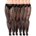 thumbnail image 1 of Medias de pantimedias Skylety para mujer, 6 pares, tallas grandes L-XXXL, 1 of 7