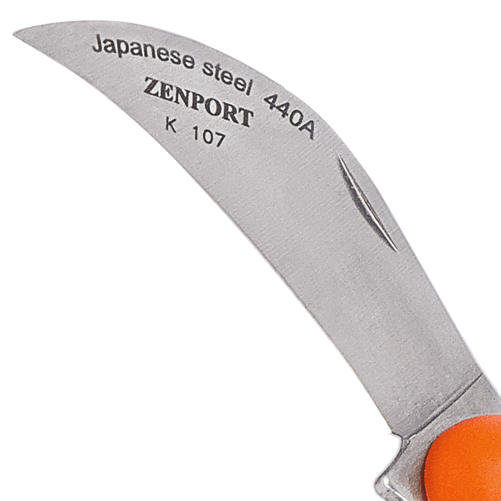 Zenport K107 Folding Horticulture Knife, 3.5 Inch Stainless Steel Blade, Orange - 3 Pack