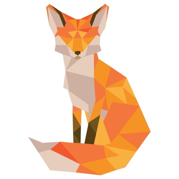 Vinyl Kids Bedroom Nursery Fox Vixen Décor Sticker Multicolored Mosaic Stained Glass Art Design Removable Wall Decal - 20" x 28" Wild Animal Portrait Art Adhesive Home Living Room Wall Decoration