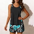 thumbnail image 5 of Mlkoz Tankini Swimsuits for Women Floral Print Bathing Suit Tops and Shorts with Pockets for Summer Beach Modest Bathing Suits S-2XL, 5 of 6
