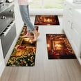 thumbnail image 2 of YIMEIS Christmas trees, presents, fireplaces Machine Washable Non-Slip Rubberback Indoor Runner Rug/Area Rug for Kitchen, Hallway, Kitchen, Entryway, Bathroom, 3 Piece Set, 2 of 10