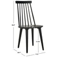 thumbnail image 4 of Safavieh Burris Traditional Wood Dining Side Chairs, Matt Black (Set of 2), 4 of 8