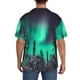 thumbnail image 3 of Balery Northern Lights 2 Camisa Casual de Manga Corta con Botones para Hombre, Texturizada, Estilo Cubano, para Playa, Verano-X-Large, 3 of 5