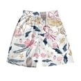 thumbnail image 2 of kingque Men Beach Shorts Elastic Waist Bottoms Floral Print Summer Short Pants Hawaiian Beachwear Holiday, 2 of 4