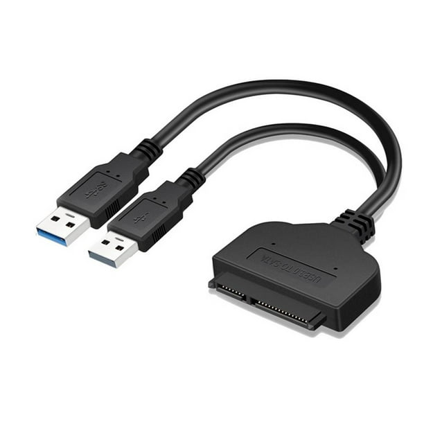 Câble adaptateur double USB 3.0/2.0 mâle vers SATA mâle