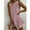 Pink, variant on ZZwxWA Linen Tank Tops for Women Summer Mini Sundress Loose Fit Sleeveless Tunic Tops Plus Size Stylish Lace Hem Tunic Dress