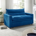 thumbnail image 5 of Modern Loveseats Convertible Sofa Bed, 3-in-1 Multi-Functional Velvet Sleeper Couch Pull-Out Bed, 47'' Loveseat Chaise Lounge with Adjustable Backrest , Living Room, Small Space,Farmhouse Loveseats, 5 of 7