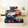 thumbnail image 4 of Erosebridal Cartoon Fire Truck Twin Sheet Sets for Kids Boys, , 1 Flat Sheet, 1 Fitted Sheet and 1 Pillowcase, 4 of 5