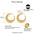 thumbnail image 5 of [Clearance] Stripe Hoop Earring for Women 18K Gold Plated 40mm Stainless Steel Hoop Huggie Earrings Simple Minimalist Ear Jewelry Gift on Clearance, 5 of 8