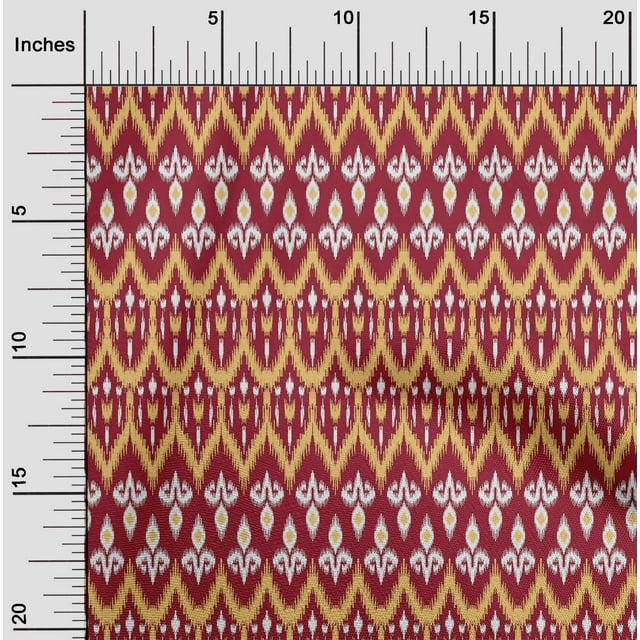 oneOone Cotton Flex Fabric Damask & Chevron Ikat Decor Fabric Printed BTY 40 Inch Wide