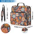 thumbnail image 2 of FORMRS Zipper Binder with Shoulder Strap 2-inch Ring 500 Sheet Capacity File Bag, Colorful Flowers, 2 of 5