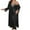Black, variant on Women's Sexy Nightgown with Robes Set 2 Piece Floarl Lace Full Length Soft Nightwear Lightweight Bathrobes