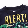 thumbnail image 3 of Little Boys Cotton Sweatshirts Black Dinosaur Print Long Sleeve Dino Shirts Size 8 (199), 3 of 5