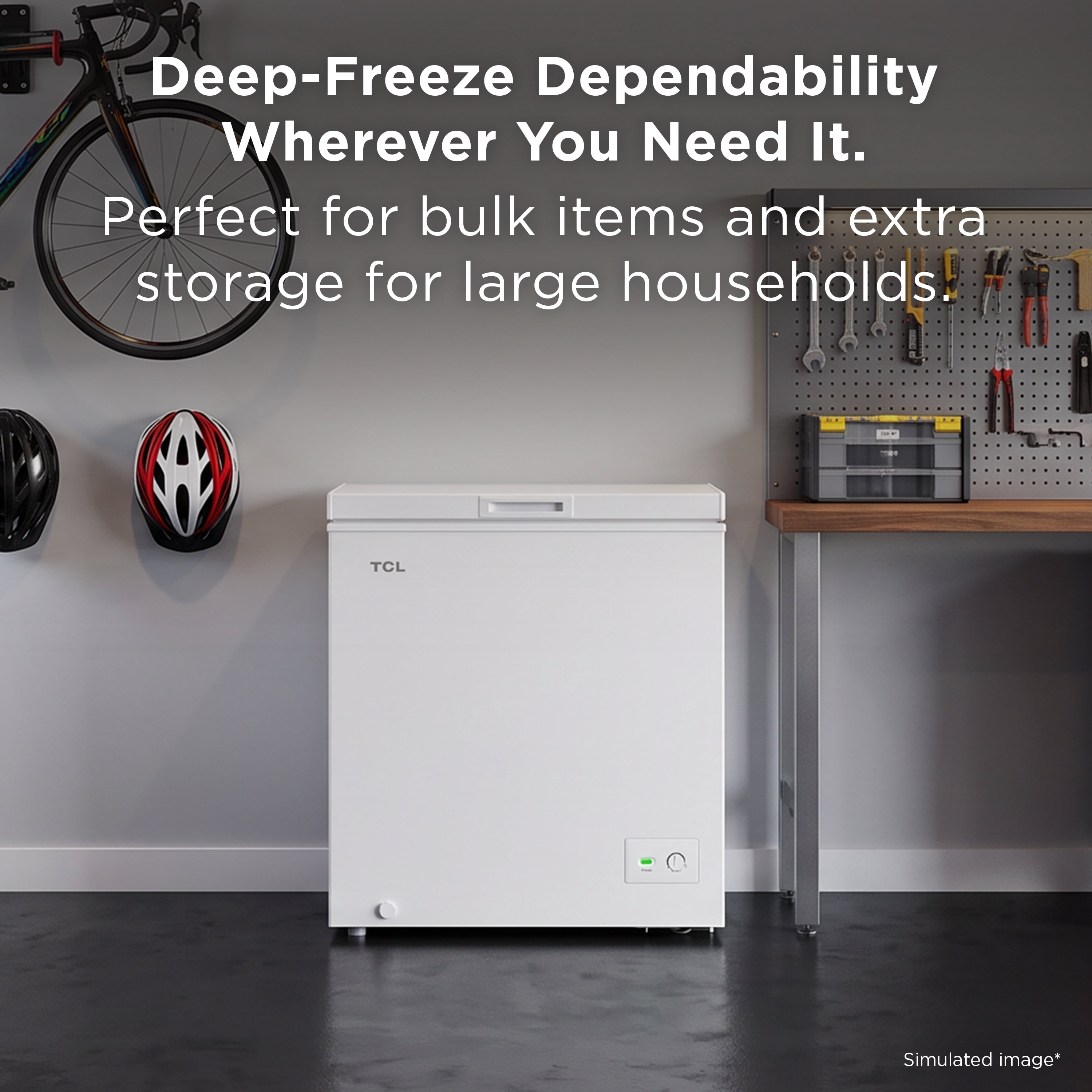 TCL 5.0 Cu. Ft Chest Freezer (White) - Garage Ready and Adjustable Thermostat – TFC050M4AW