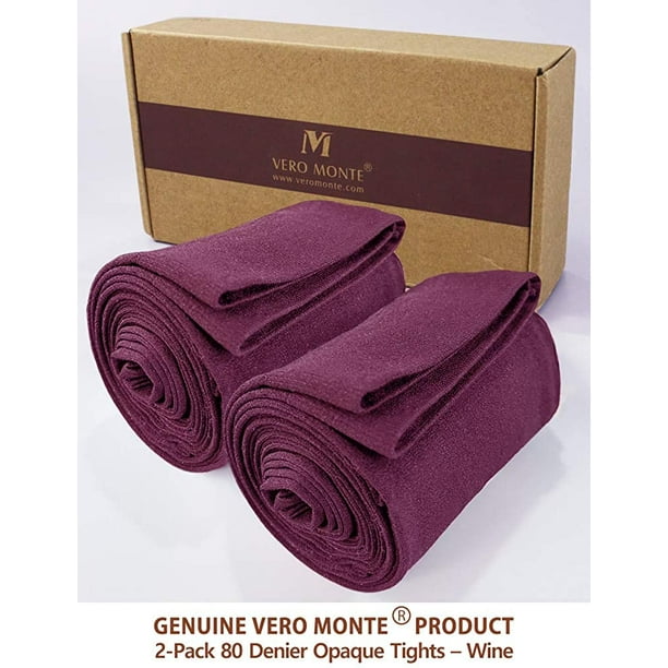 Vero Monte 1 Pair Women's 80Denier Colorful Solid Opaque Control-Top Tights