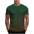 thumbnail image 5 of Ceisia Men's Slim Fit Gradient Stripe T-Shirts | Casual Short Sleeve Crew Neck Tees | Summer Fashion Tops Gift, 5 of 7