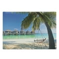 thumbnail image 1 of Beach Cutting Board, Hammock Under Palm Leaves in Heaven Beach Paradise Caribbean Peace Sun Summer Print, Decorative Tempered Glass Cutting and Serving Board, Large Size, Multicolor, by Ambesonne, 1 of 1