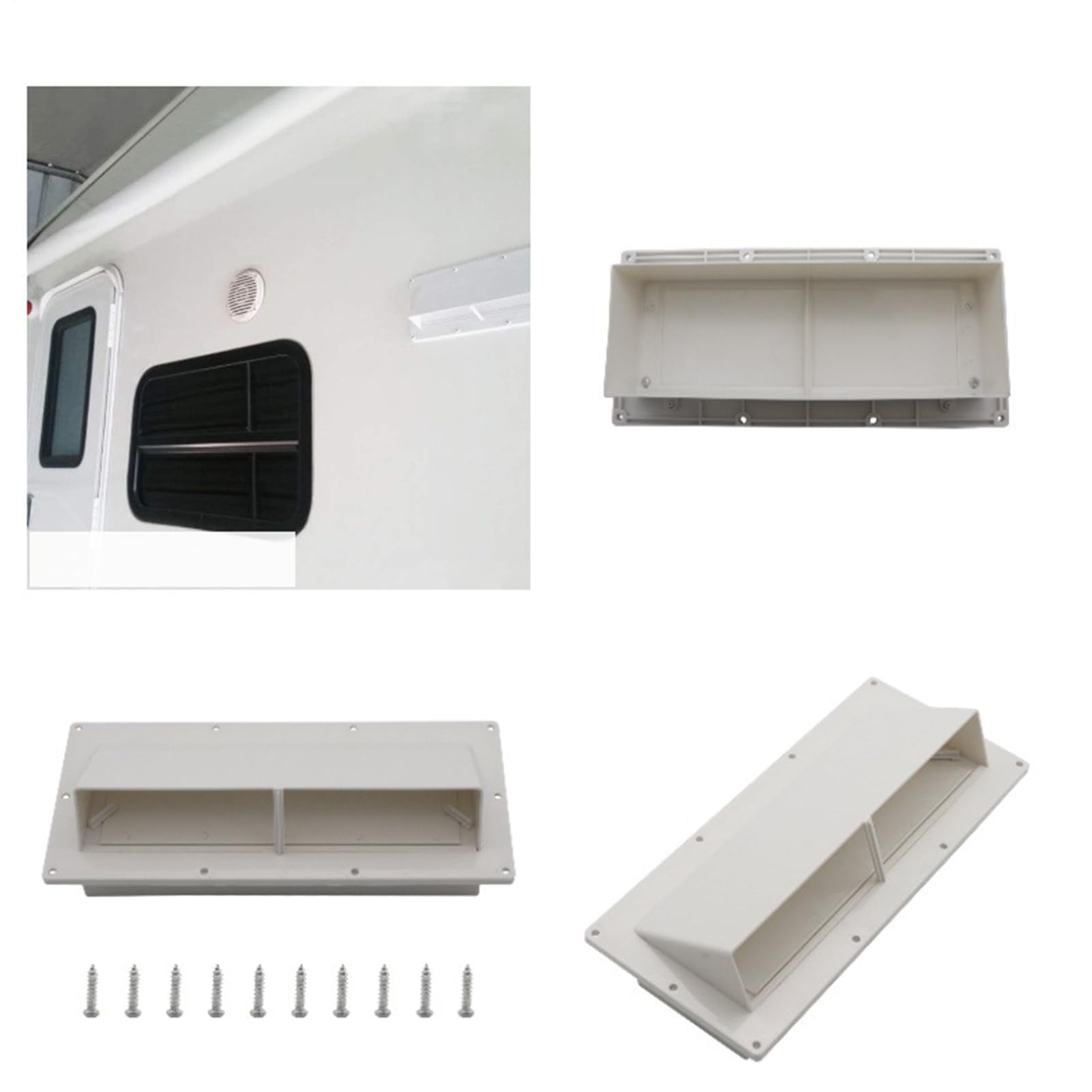 GUANGHUI RV Stove Vent - RV Hood Stove Vent | Portable Range Hood Exhaust Ventilation | Reusable RV Exhaust Cover, Multipurpose Exterior Ventilation with Locking Damper, Screws Included for Car, Home
