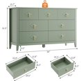 thumbnail image 2 of Garvee Fluted Dresser 54 Inch Wide, 7-Drawer Wood Dresser for Bedroom, Modern Chest of Drawers, Storage Organizer Cabinet for Living Room, Hallway, Entryway, Green, 2 of 9