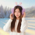 thumbnail image 2 of Ear Muffs Warm Winter Ear Protection Anti-Freeze Windproof Foldable Ear Covers Plush, 2 of 9