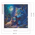 thumbnail image 2 of Pintura de diamante 5D DIY, taladro redondo completo, Kit de lobo AB parcial, decoración del hogar, 45x45cm, 2 of 9