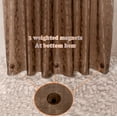 thumbnail image 5 of Shower Curtain Liner 3D Semi Transparent Heavy 8G Thick PEVA Waterproof Plastic Metal Grommets and Weighted Magnets 70 x 72 inches with Hooks Mosaic Dark Brown, 5 of 8