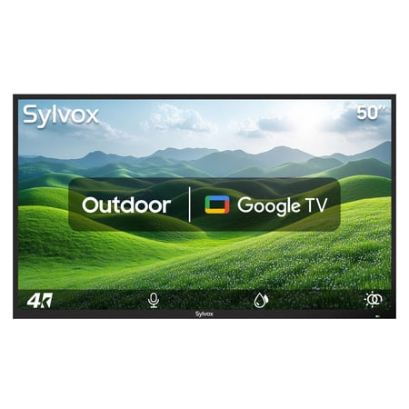 Sylvox - 50" Patio Class Series 4K UHD Google System Partial Sun IP55 Waterproof Smart Outdoor TV (2025)
