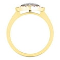 thumbnail image 3 of Dazzlingrock Collection 14K White & Champagne Diamond & Pink Sapphire Ladies Heart Bridal Engagement Ring, Yellow Gold, Size 7, 3 of 6