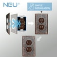 thumbnail image 3 of [10 Pack] Hammered Copper 1-Gang Duplex Receptacle Outlet Switch Cover Mid-Size Wall Plate, 3" x 4.75", 3 of 5