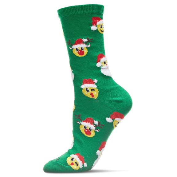 MeMoi Smiley Santa Holiday Crew Sock - Mens - Male