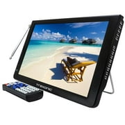 Trexonic  12 in. Portable Ultra Lightweight Rechargeable Widescreen LED TV