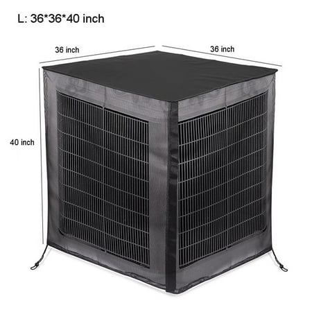 

2 in 1 Air Conditioner Covers for Outside Units Full Mesh & Detachable L