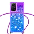 thumbnail image 4 of Funda para Xiaomi Redmi Note 12S 4G Brillantina Líquida Divertida Reluciente y con Cristales en Movimiento Cuerpo Cruzado con Cordón Ajustable, 4 of 5